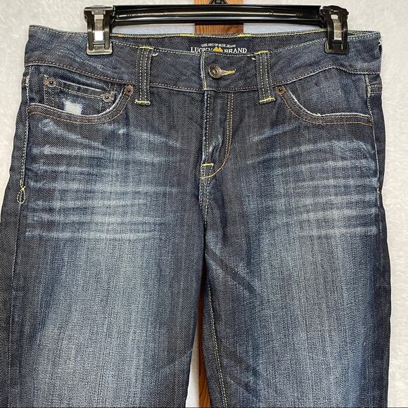 Lucky Brand Dark Wash Lola Boot Mid Rise Bootcut Jeans Size 4 - Picture 2 of 11
